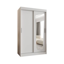 Moka Sliding Door Wardrobe 120cm - White 120cm - thumbnail 7