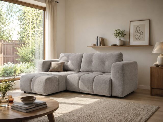 Corner Sofa Bed Modi II - Grey 273cm Left - image 1
