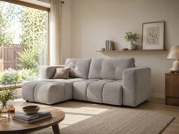 Corner Sofa Bed Modi II - Grey 273cm Left - thumbnail 1