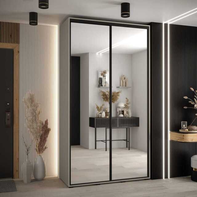 Dakota II Sliding Door Wardrobe 140cm - Cashmere 140cm - image 1