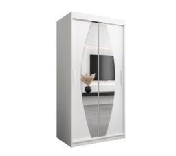 Elypse Sliding Door Wardrobe 100cm - White 100cm - thumbnail 2