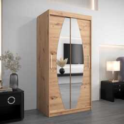 Elypse Sliding Door Wardrobe 100cm - White 100cm - thumbnail 6
