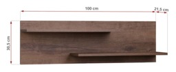 Denver 07 Wall Shelf 100cm - Oak Monastery 100cm - thumbnail 2