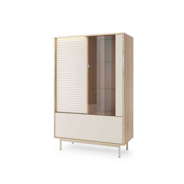 Tila Display Cabinet 100cm - Cashmere 100cm - image 1