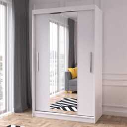 Neomi 01 Sliding Door Wardrobe 120cm - White Oak Sonoma 120cm - thumbnail 2