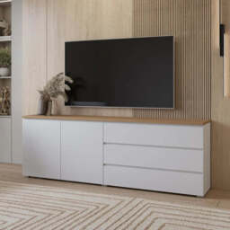 Modo Sideboard Cabinet 200cm - White 200cm - thumbnail 1