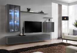 "Switch XII Entertainment Unit For TVs Up To 58"" - Black 330cm Graphite" - thumbnail 3
