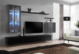 "Switch XII Entertainment Unit For TVs Up To 58"" - Black 330cm Graphite"