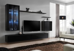 "Switch XII Entertainment Unit For TVs Up To 58"" - Black 330cm Graphite" - thumbnail 4