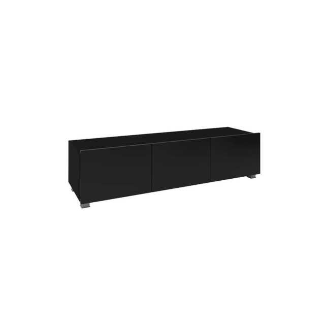 Calabrini TV Cabinet 150cm - Black Gloss 150cm - image 1