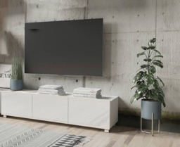 Calabrini TV Cabinet 150cm - Black Gloss 150cm - thumbnail 4
