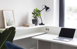 Work Concept Convertible Hidden Desk With Storage - Left Grey Matt 115cm - thumbnail 8