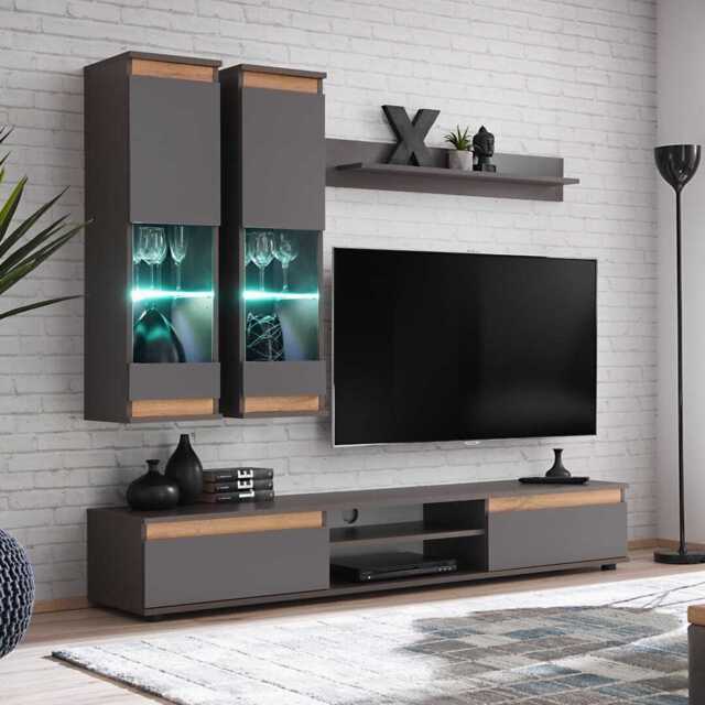 "Modo Entertainment Unit For TVs Up To 49"" - Grey Matt 175cm" - image 1
