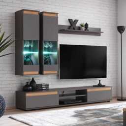 "Modo Entertainment Unit For TVs Up To 49"" - Grey Matt 175cm" - thumbnail 1