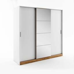 Dentro 01 Sliding Door Wardrobe 220cm - White Matt 220cm - thumbnail 1
