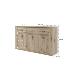 Idea ID-09 Sideboard Cabinet 160cm - White Matt 160cm - thumbnail 7