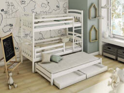 Alan Bunk Bed with Trundle and Storage - Cotton Foam Mattresses - thumbnail 3