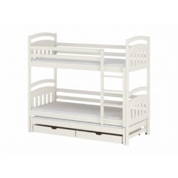 Alan Bunk Bed with Trundle and Storage - Cotton Foam Mattresses - thumbnail 1