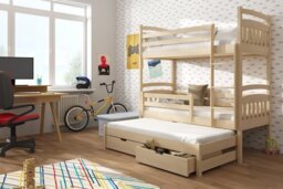 Alan Bunk Bed with Trundle and Storage - Cotton Foam Mattresses - thumbnail 8
