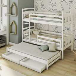 Alan Bunk Bed with Trundle and Storage - Cotton Foam Mattresses - thumbnail 2