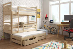 Alan Bunk Bed with Trundle and Storage - Cotton Foam Mattresses - thumbnail 7