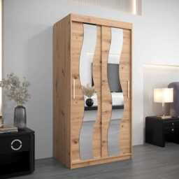 Seville Sliding Door Wardrobe 100cm - Oak Sonoma 100cm - thumbnail 2