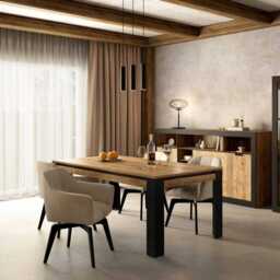 Tudor 94 Dining Table 195cm - Oak Sandal 195cm - thumbnail 3