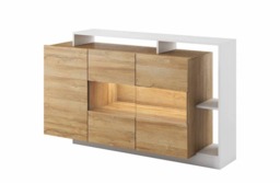 Alva Display Sideboard Cabinet 155cm - Oak Golden 155cm - thumbnail 2