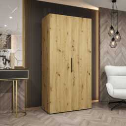 Marbella I Hinged Door Wardrobe 100cm - Oak Walnut 100cm - thumbnail 7