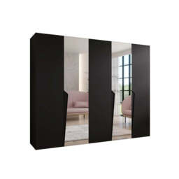Piano II Hinged Door Wardrobe 250cm - Black 250cm - thumbnail 4