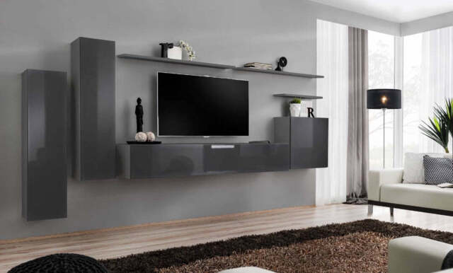 "Switch I Entertainment Unit For TVs Up To 75"" - Graphite 330cm Graphite" - image 1