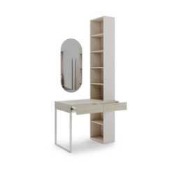 Charlie CH-22 Desk With Bookcase & Mirror 100cm - Cashmere 100cm - thumbnail 2