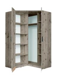 Snow 06 Corner Wardrobe 117cm - White Gloss 117cm - thumbnail 5