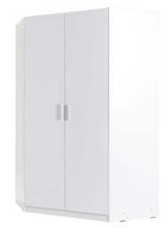 Snow 06 Corner Wardrobe 117cm - White Gloss 117cm