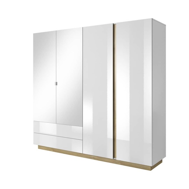 Arco Hinged Door Wardrobe 220cm - White 220cm - image 1