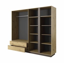 Arco Hinged Door Wardrobe 220cm - White 220cm - thumbnail 3
