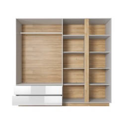 Arco Hinged Door Wardrobe 220cm - White 220cm - thumbnail 8