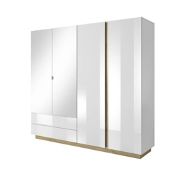 Arco Hinged Door Wardrobe 220cm - White 220cm - thumbnail 1