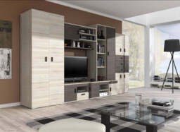 Nelly Highboard Cabinet 100cm - Oak Silver 100cm - thumbnail 2