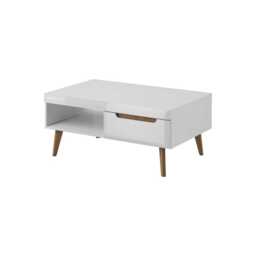 Nordi Coffee Table 107cm - White Gloss 107cm - thumbnail 1