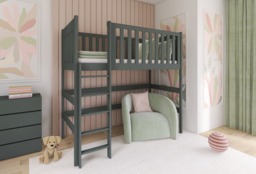 Wooden Loft Bed Laura - Pine Without Mattress - thumbnail 7