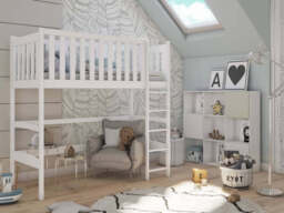 Wooden Loft Bed Laura - Pine Without Mattress - thumbnail 3