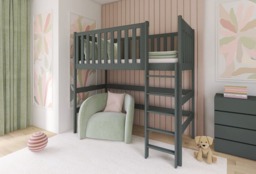 Wooden Loft Bed Laura - Pine Without Mattress - thumbnail 8