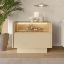 Hiro Bedside Table 53cm - Cocoa 53cm - thumbnail 1