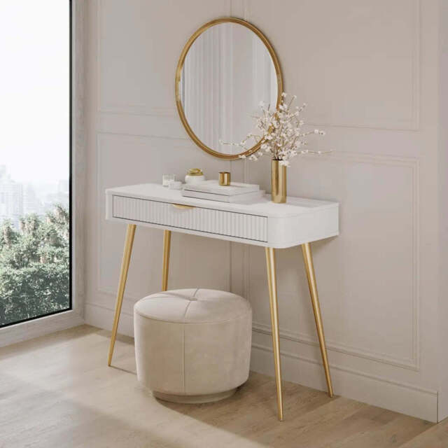 Lante Dressing Table 100cm - White 100cm - image 1