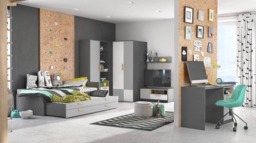 Pok PO-12 Wall Shelf 90cm - Grey Matt 90cm - thumbnail 4