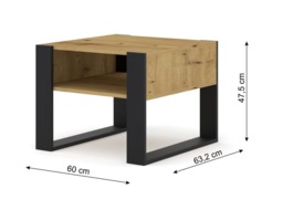 Mondi Coffee Table 60cm - Oak Artisan 60cm - thumbnail 2