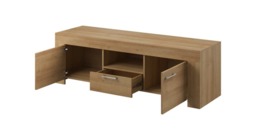 Sky - TV Cabinet + Wall Shelf 155cm - Oak Riviera 155cm - thumbnail 3