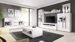 Tulsa 42 Display Cabinet 90cm - White Gloss 90cm - thumbnail 4