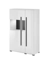 Tulsa 42 Display Cabinet 90cm - White Gloss 90cm - thumbnail 2